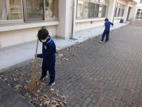 落ち葉はきしてくれてます。