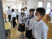 県北新人陸上大会壮行会もやりました。