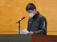 １年生代表生徒の抱負発表