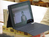 タブレットに向けての発表は緊張ですね。