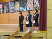 代表生徒による今学期の抱負発表 代表生徒による今学期の抱負発表