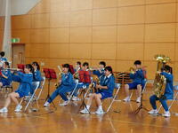 吹奏楽部による選手入場