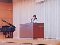 １学年代表生徒の発表